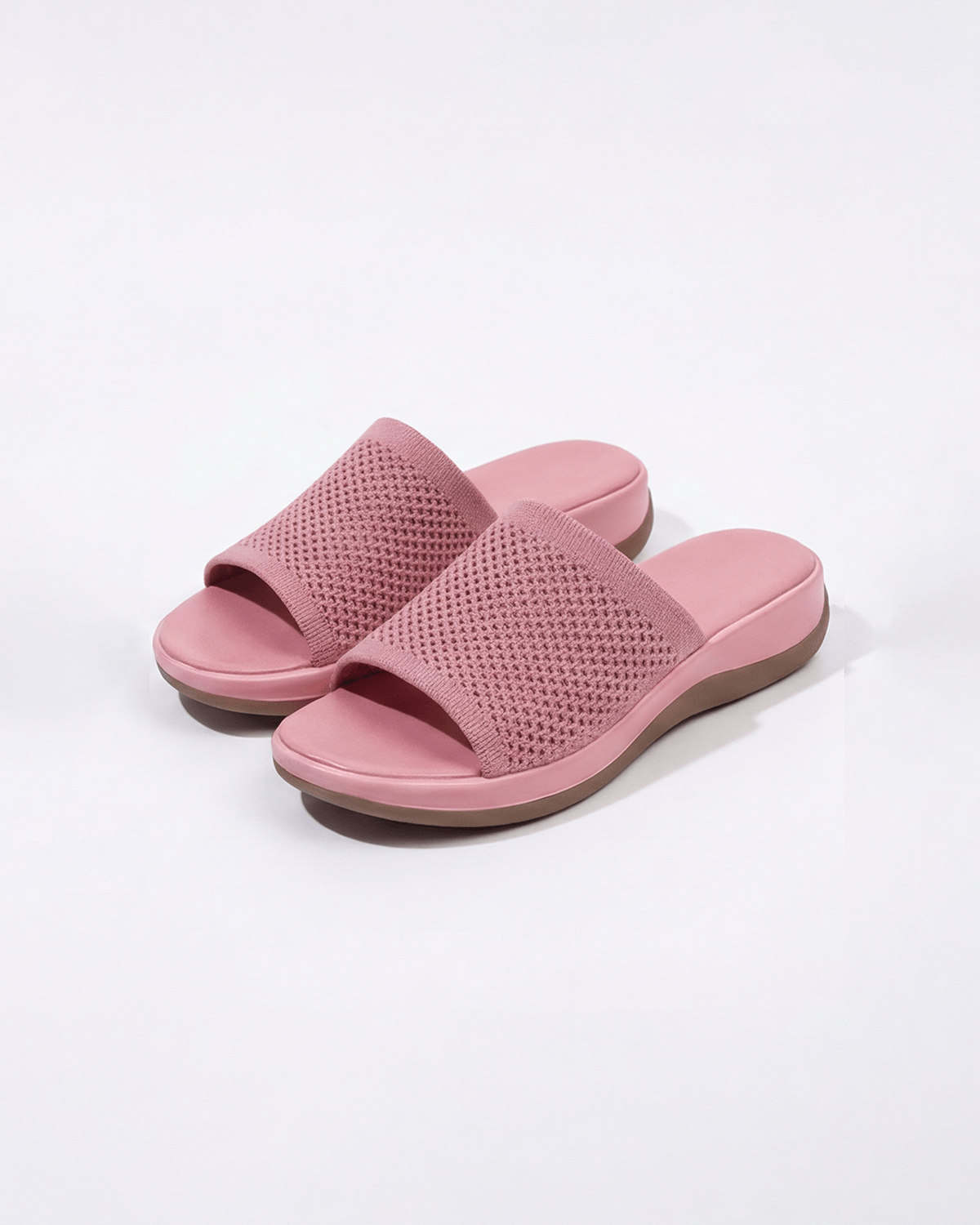 Women’s Knit Slide Sandals with Cushion Sole