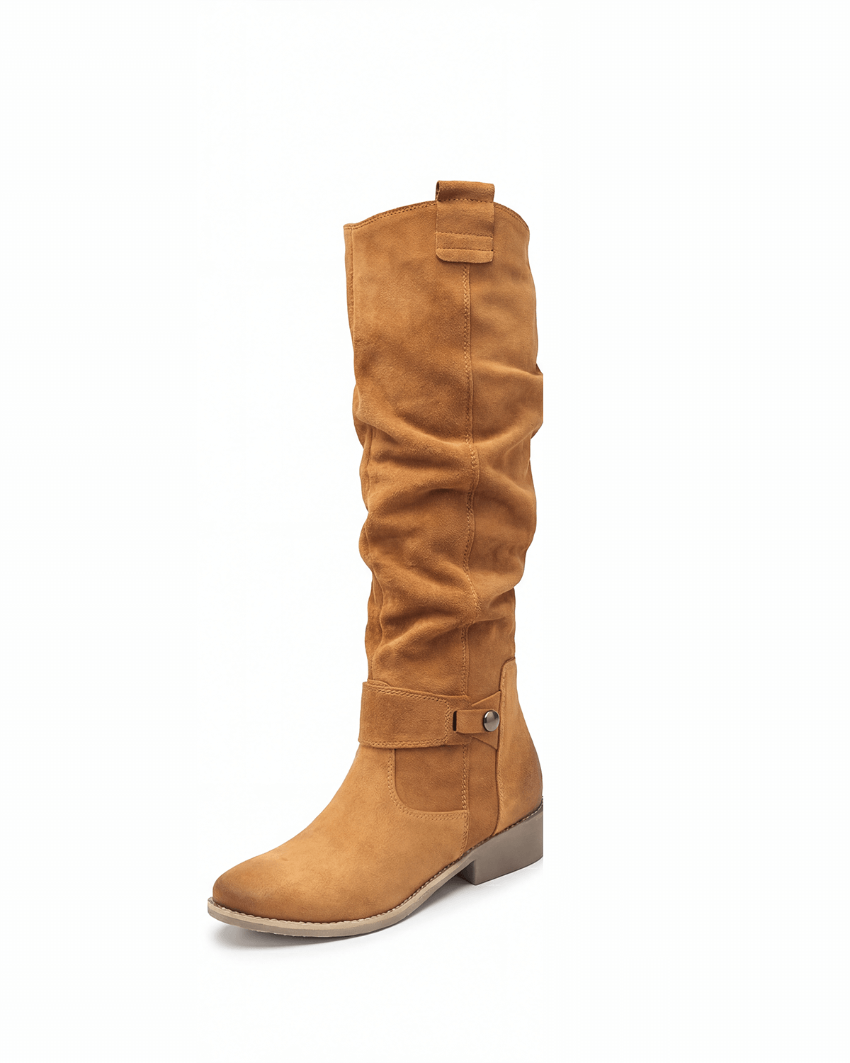 Women’s Knee-High Slouch Boots with Side Zip