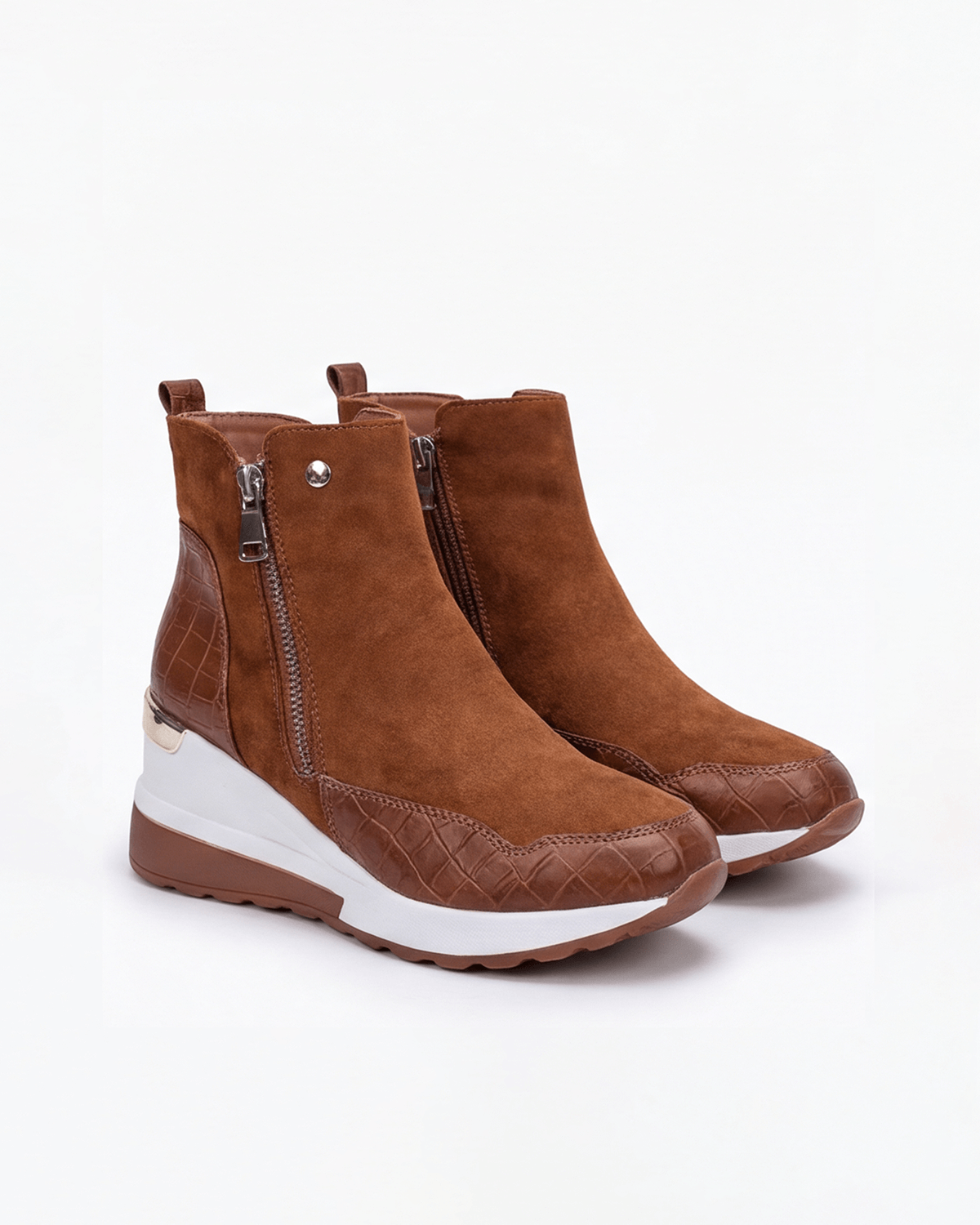 Women’s Side-Zip Wedge Sneaker Ankle Boots