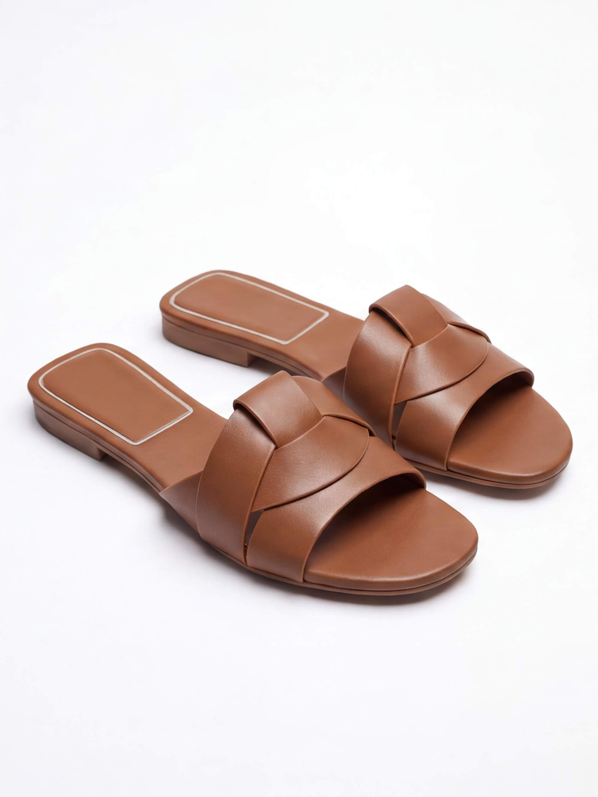 Women’s Woven-Knot Flat Slingback Sandals
