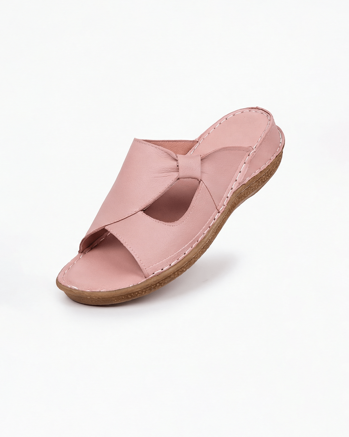 Women’s Cutout Slide Sandals with Contrast Stitching