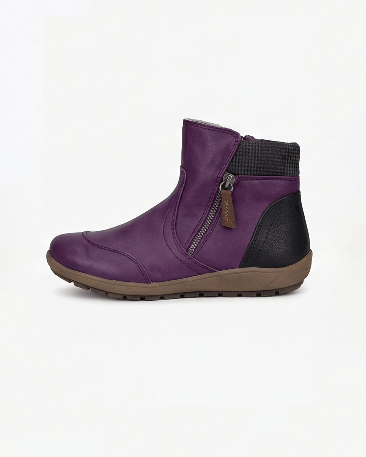 Women’s Knit-Cuff Side-Zip Ankle Boots