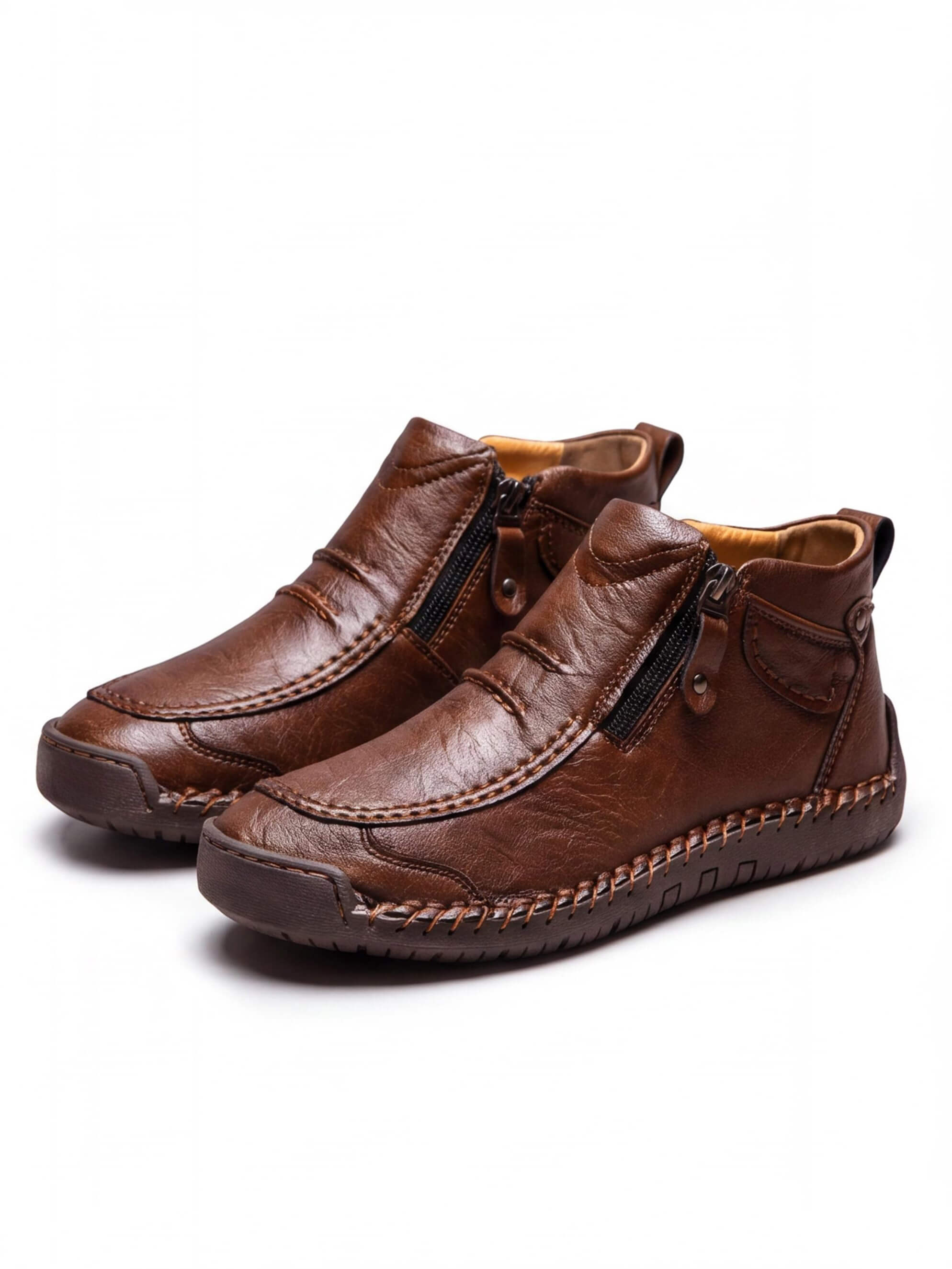 Women’s Side-Zip Stitched Ankle Boots