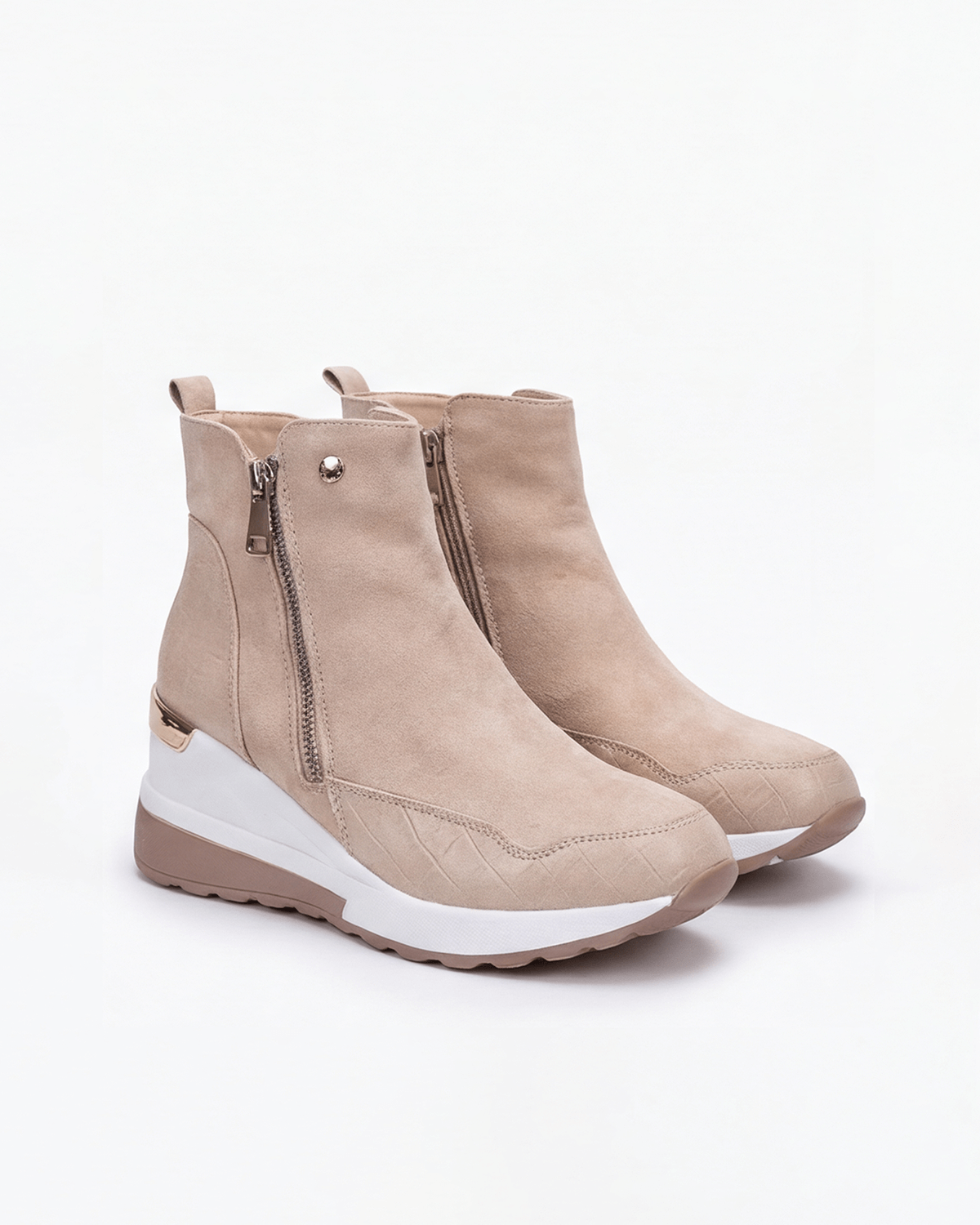 Women’s Side-Zip Wedge Sneaker Ankle Boots