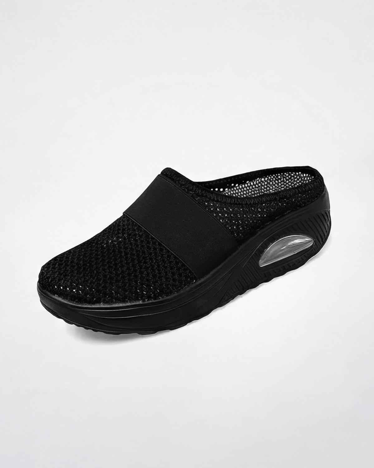 Women’s Stretch Strap Knit Slip-On Mule Sneakers