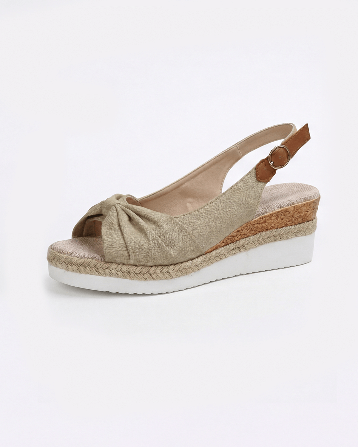 Women’s Knotted Slingback Platform Wedge Sandals