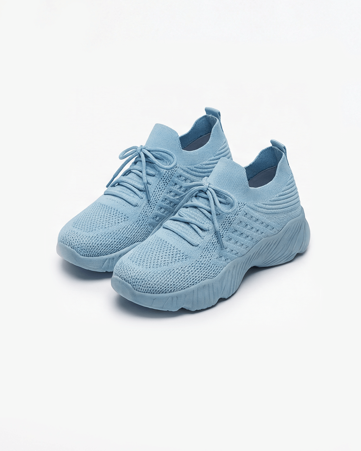 Women’s Knit Lace-Up Running-Style Sneakers