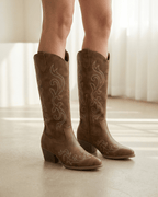 Women’s Western Stitch Knee-High Heeled Boots