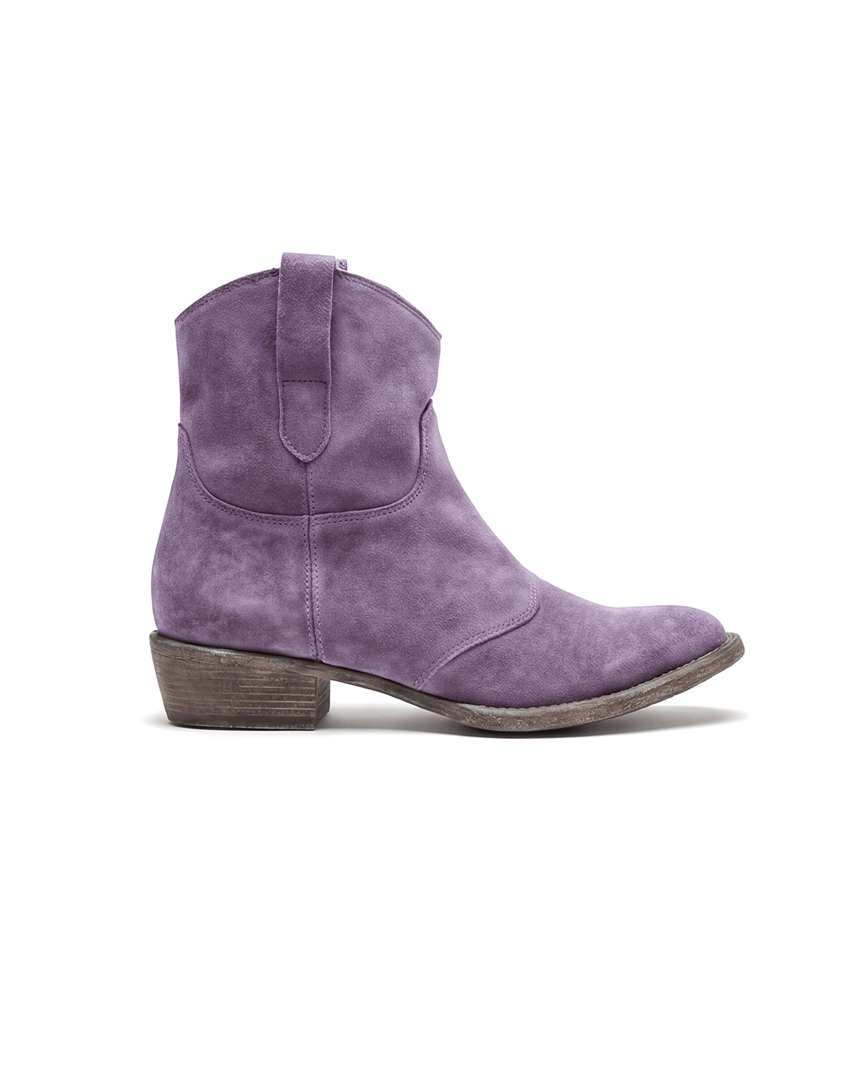 Women’s Suede-Look Ankle Boots with Low Heel