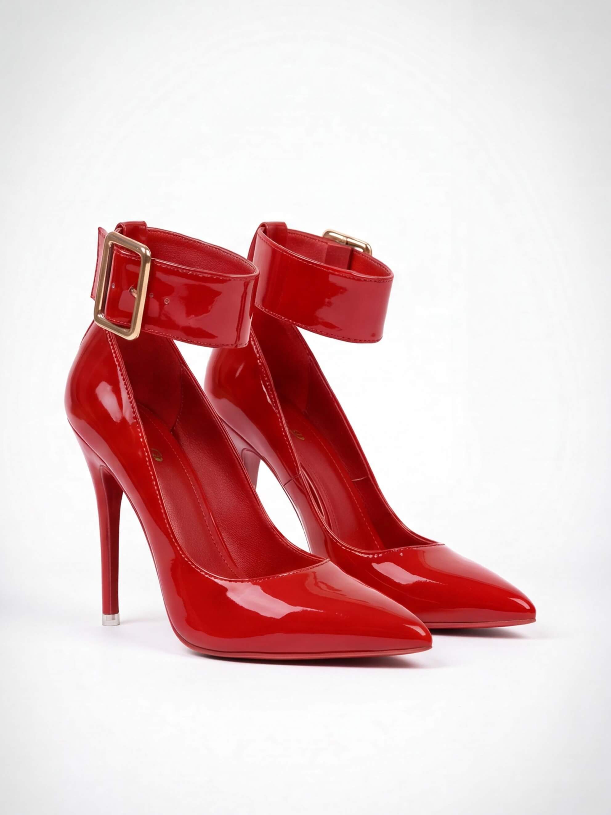 Women’s Buckle-Strap Pointed Stiletto Heels