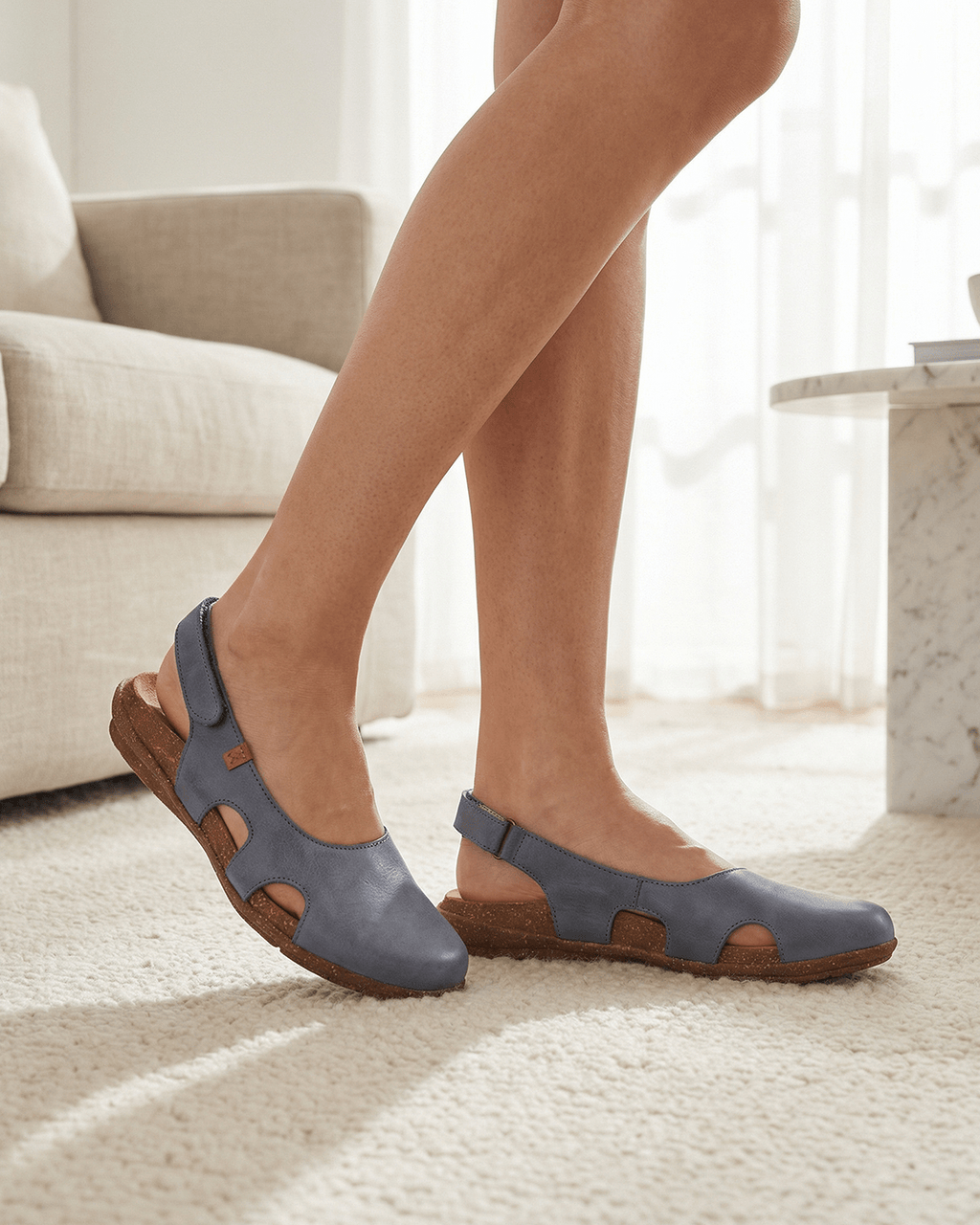 Women’s Slingback Cutout Flat Sandals