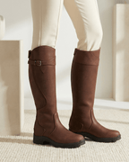 Women’s Waterproof Knee-High Buckle Boots with Lug Sole