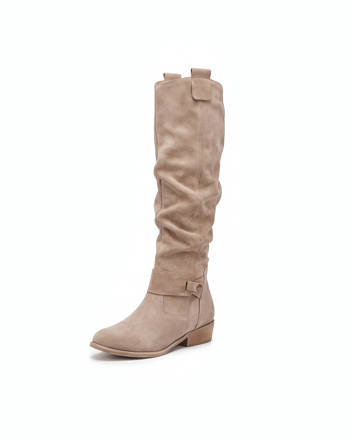 Women’s Knee-High Slouch Boots with Side Zip