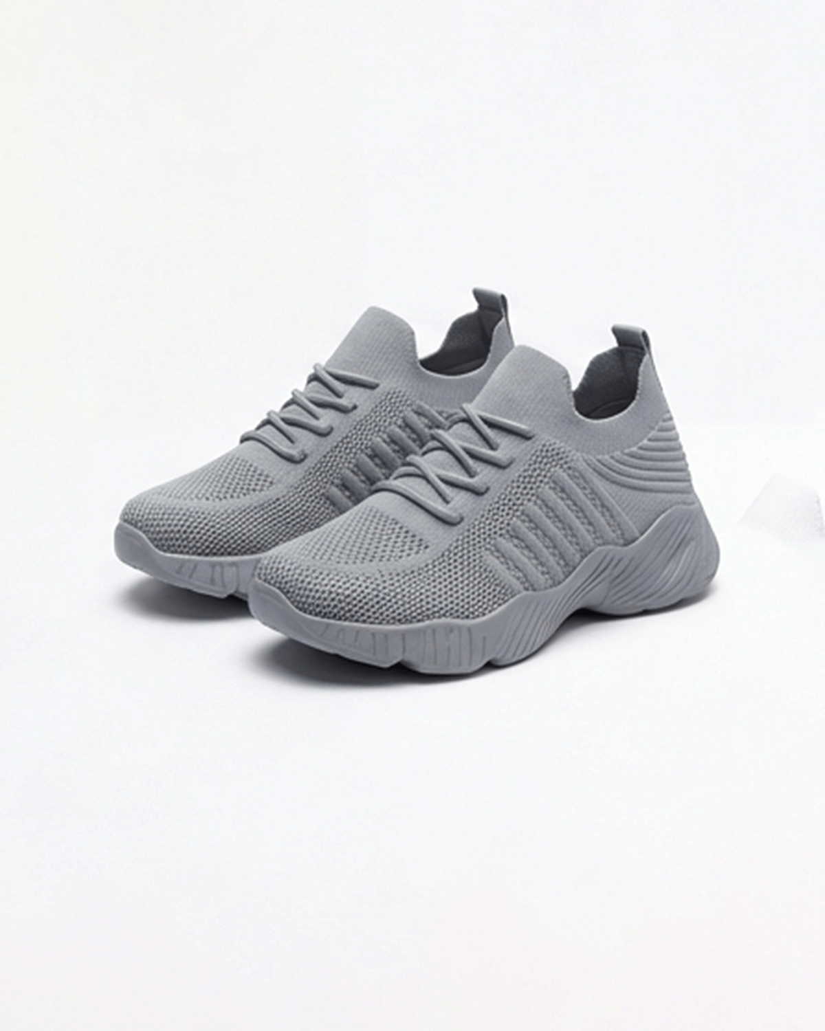 Women’s Knit Lace-Up Running-Style Sneakers