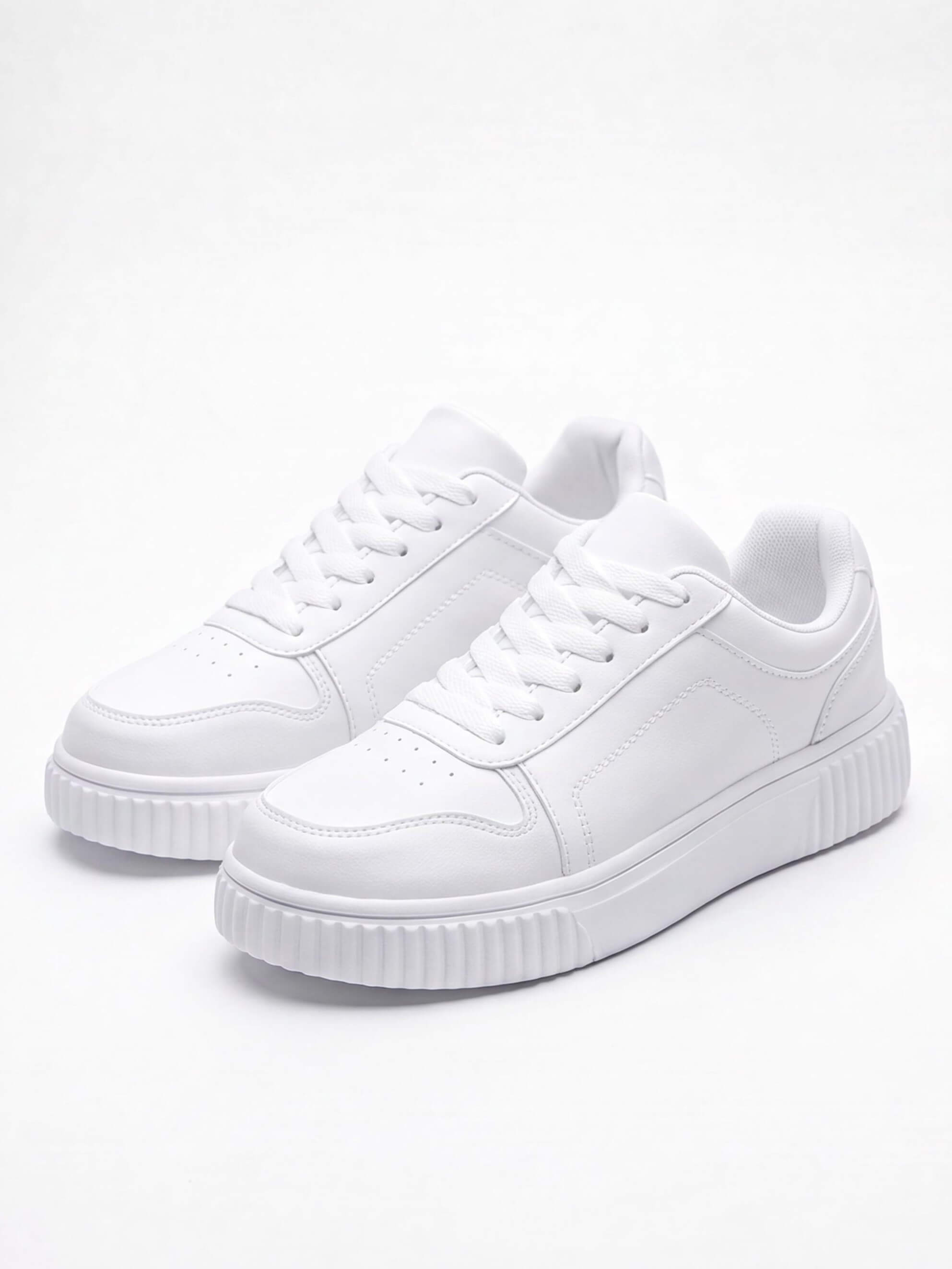 Women’s Panelled Lace-Up Platform Sneakers
