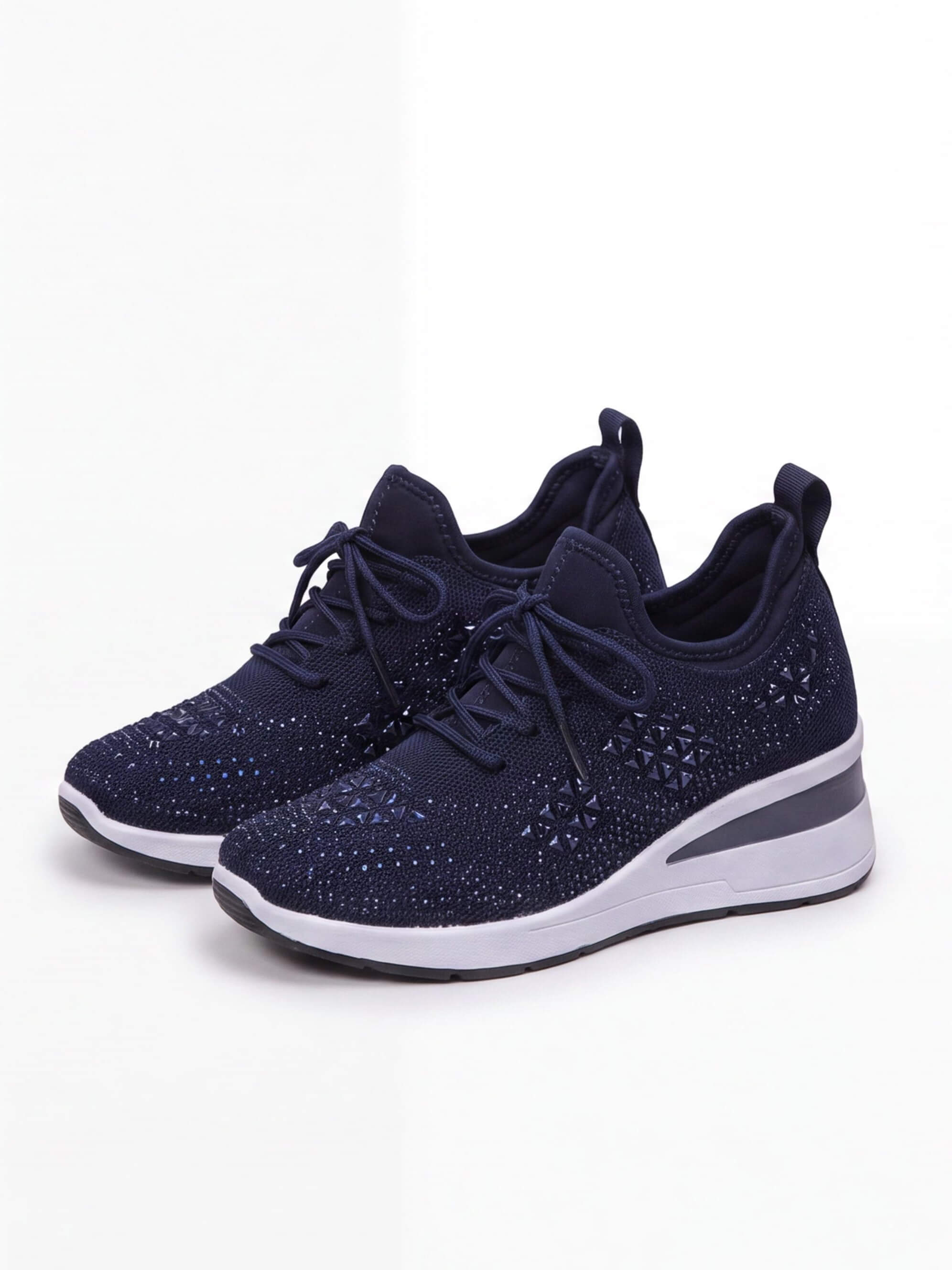 Women’s Embellished Knit Wedge Sneakers