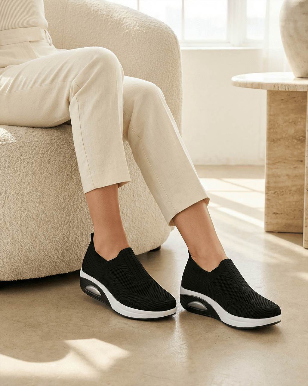 Women’s Slip-On Knit Wedge Sneakers