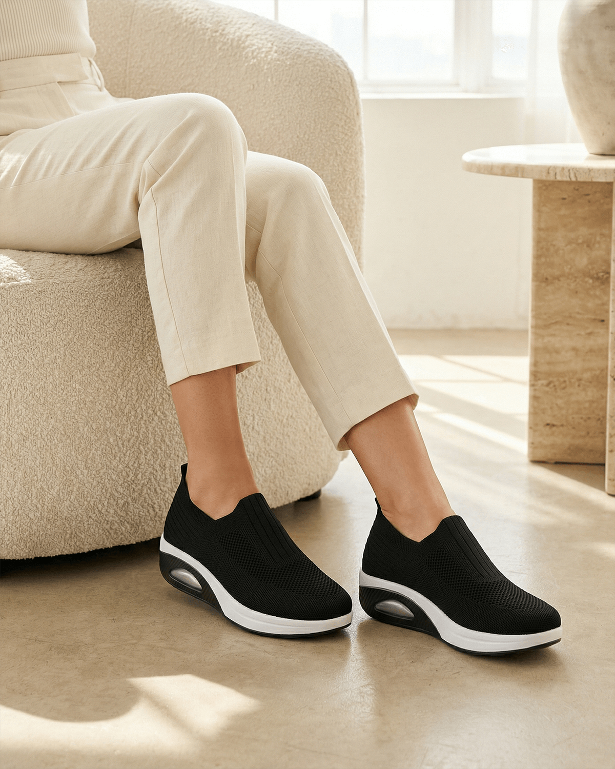 Women’s Slip-On Knit Wedge Sneakers