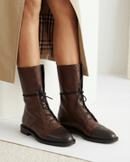 Women’s Lace-Up Cap-Toe Ankle Boots