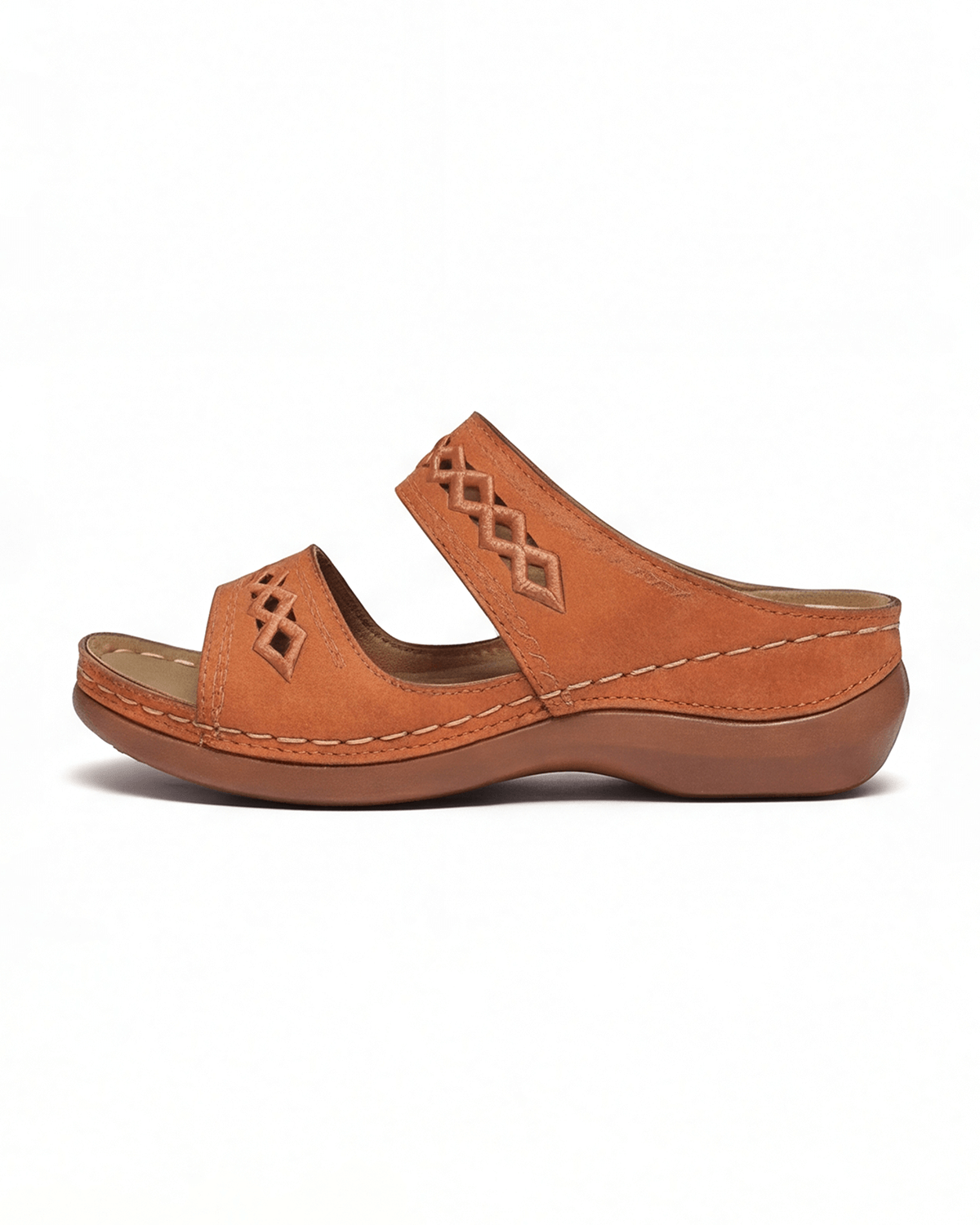Women’s Cutout Double-Strap Flat Mule Sandals