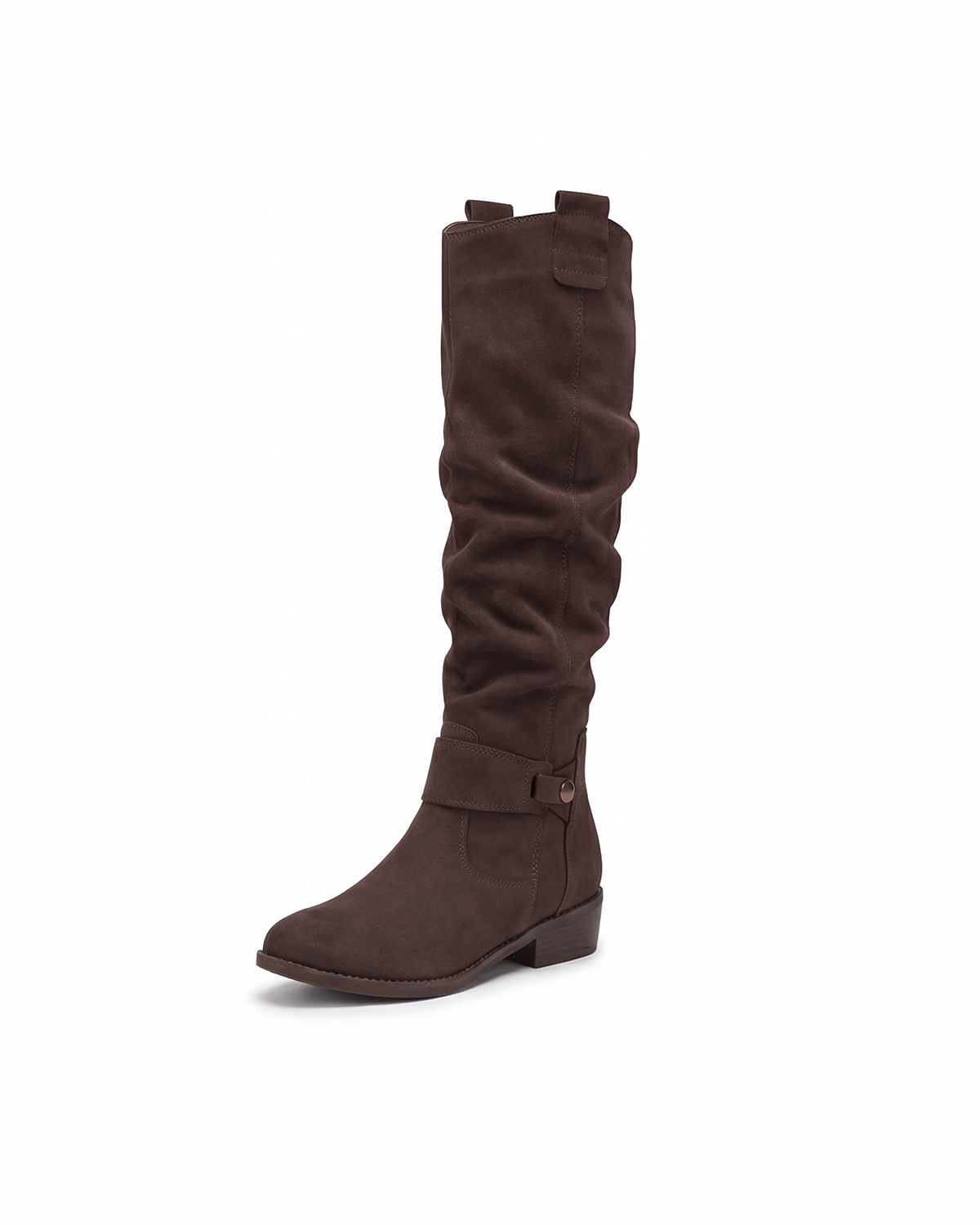 Women’s Knee-High Slouch Boots with Side Zip