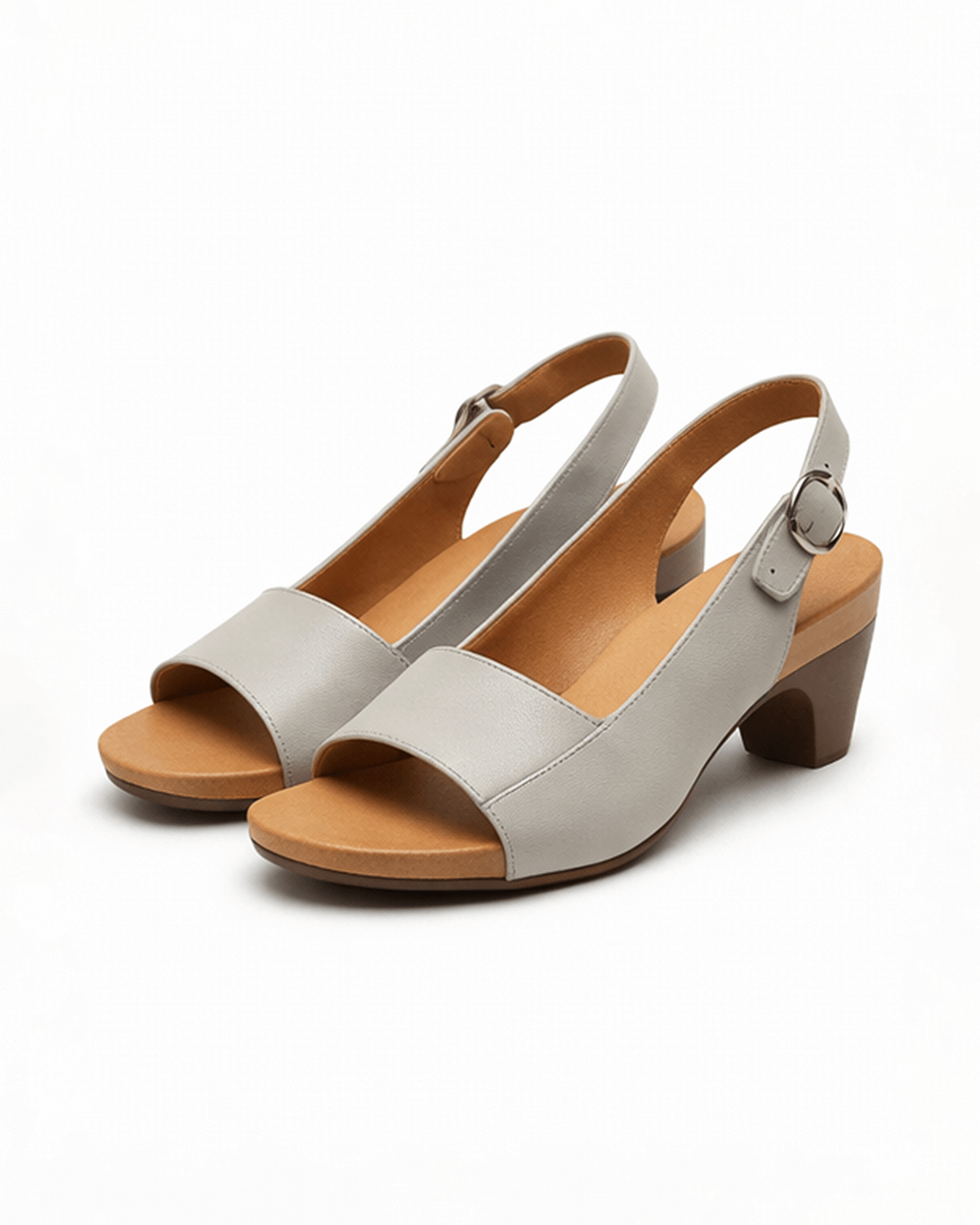 Women’s Minimal Slingback Block Heel Sandals
