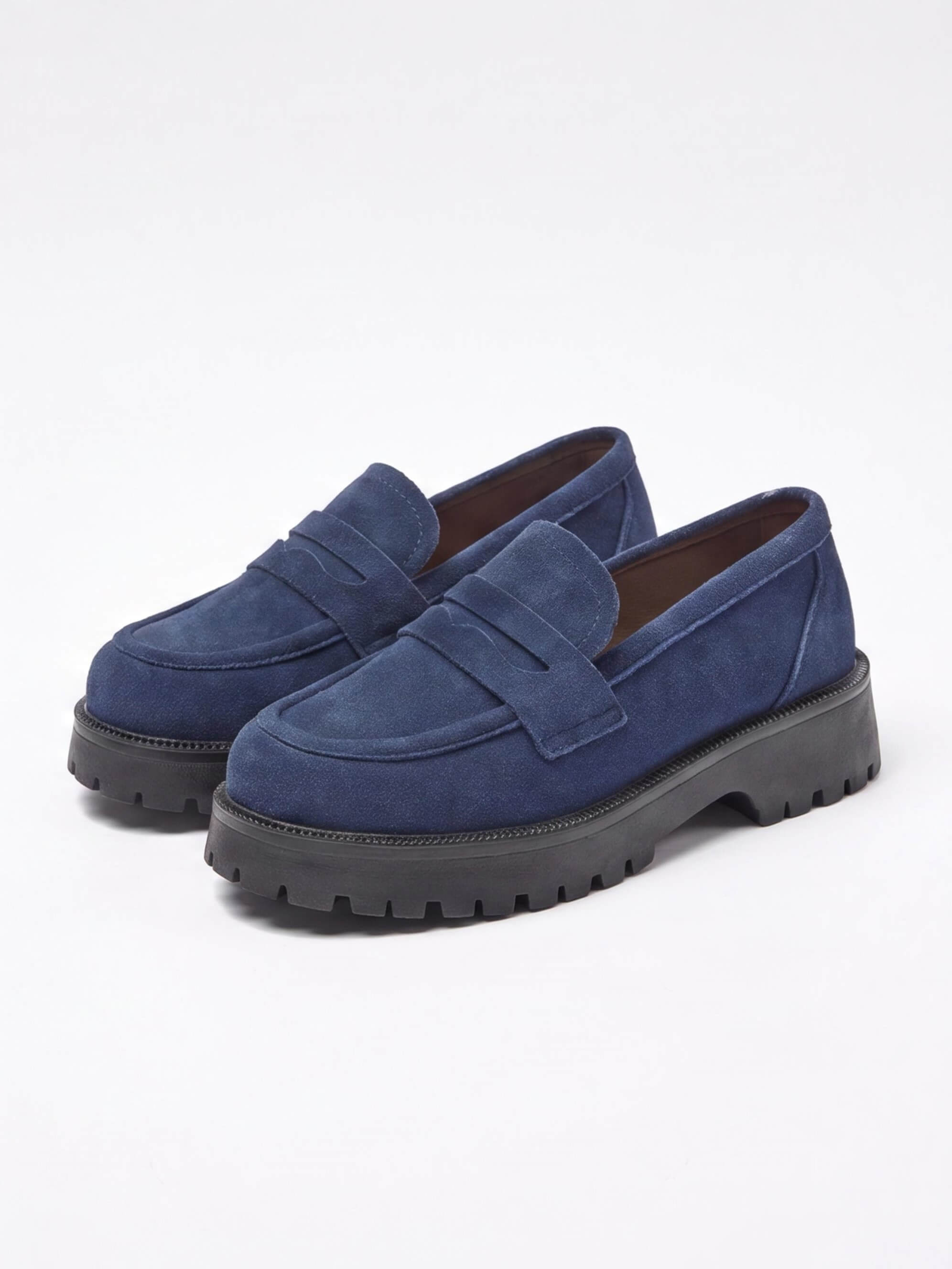 Women’s Chunky Lug-Sole Penny Loafers