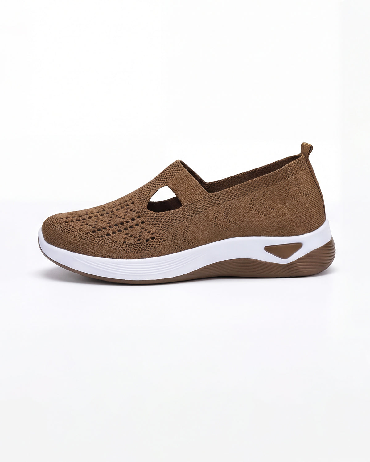 Women’s Knit Slip-On Casual Sneakers with Cutouts