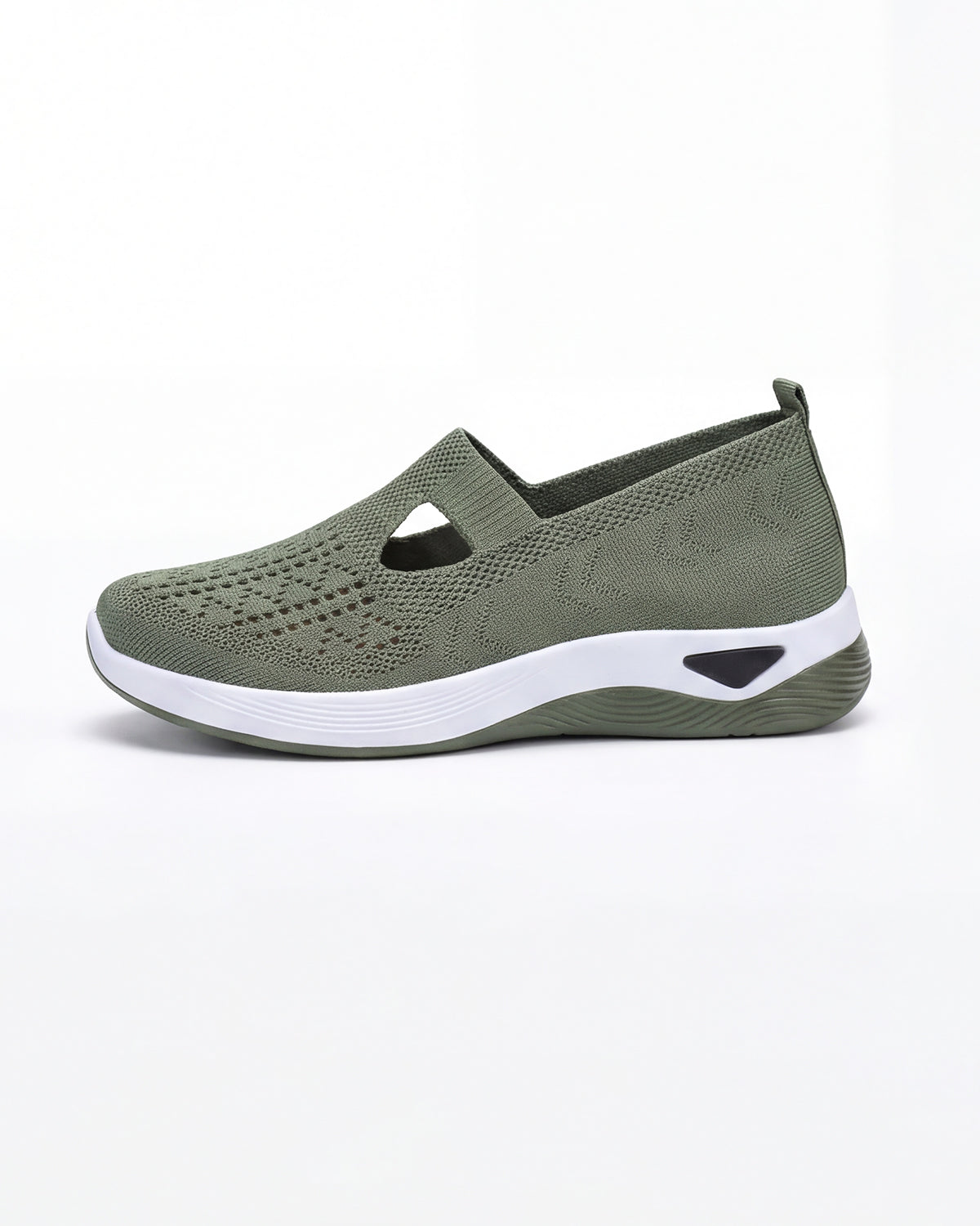 Women’s Knit Slip-On Casual Sneakers with Cutouts