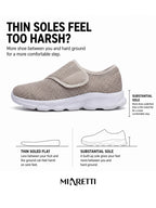 Women's Hook-and-Loop Mesh Walking Shoes with Thick Sole