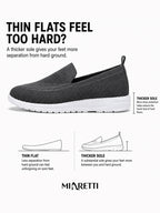Women's Knit Slip-On Loafer Sneakers with Thick Sole