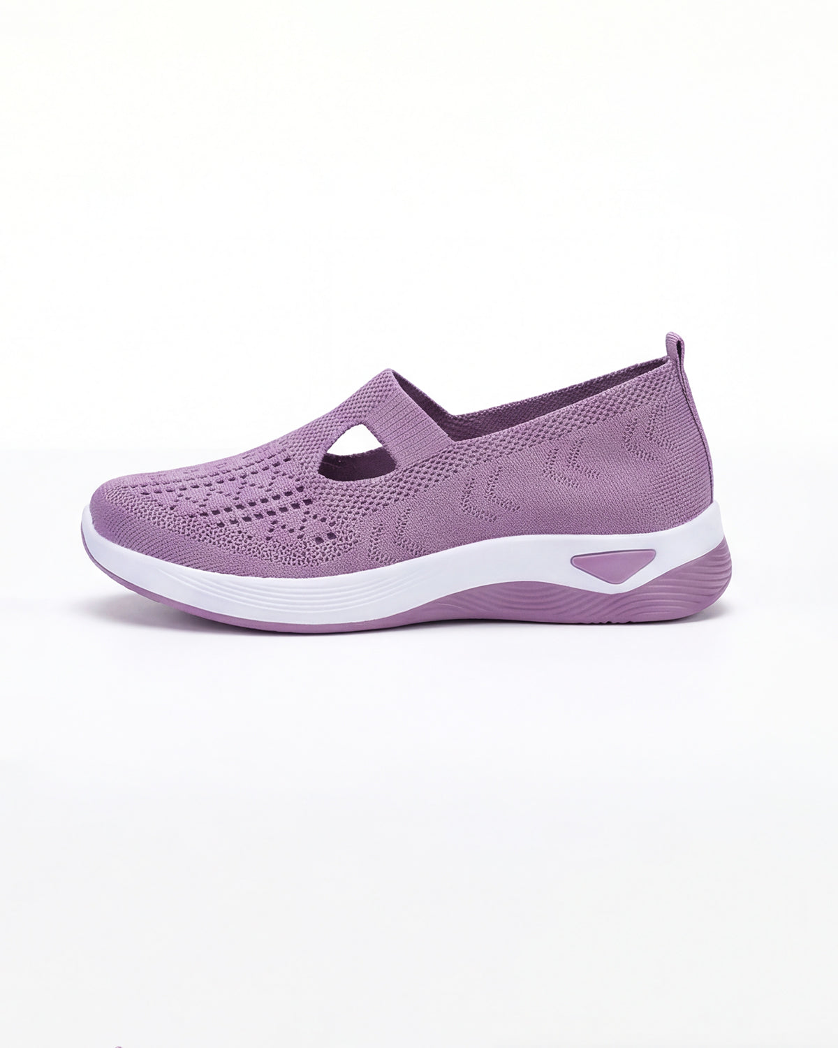 Women’s Knit Slip-On Casual Sneakers with Cutouts