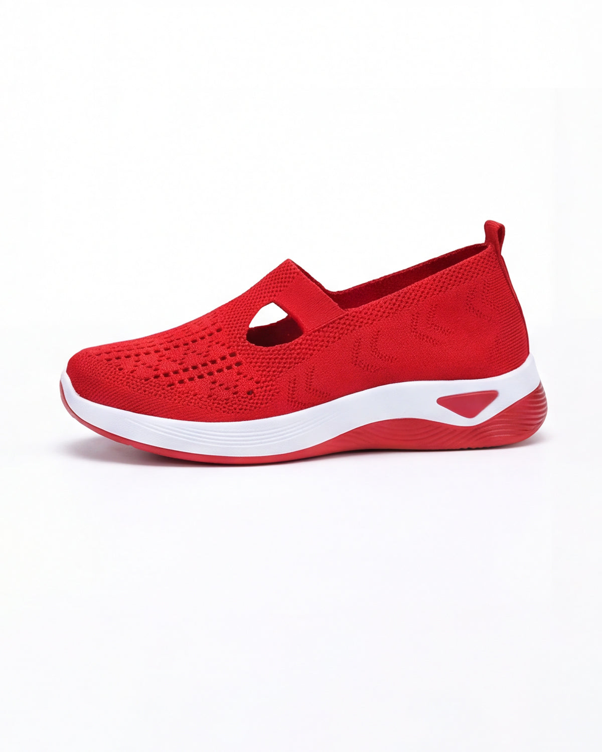 Women’s Knit Slip-On Casual Sneakers with Cutouts