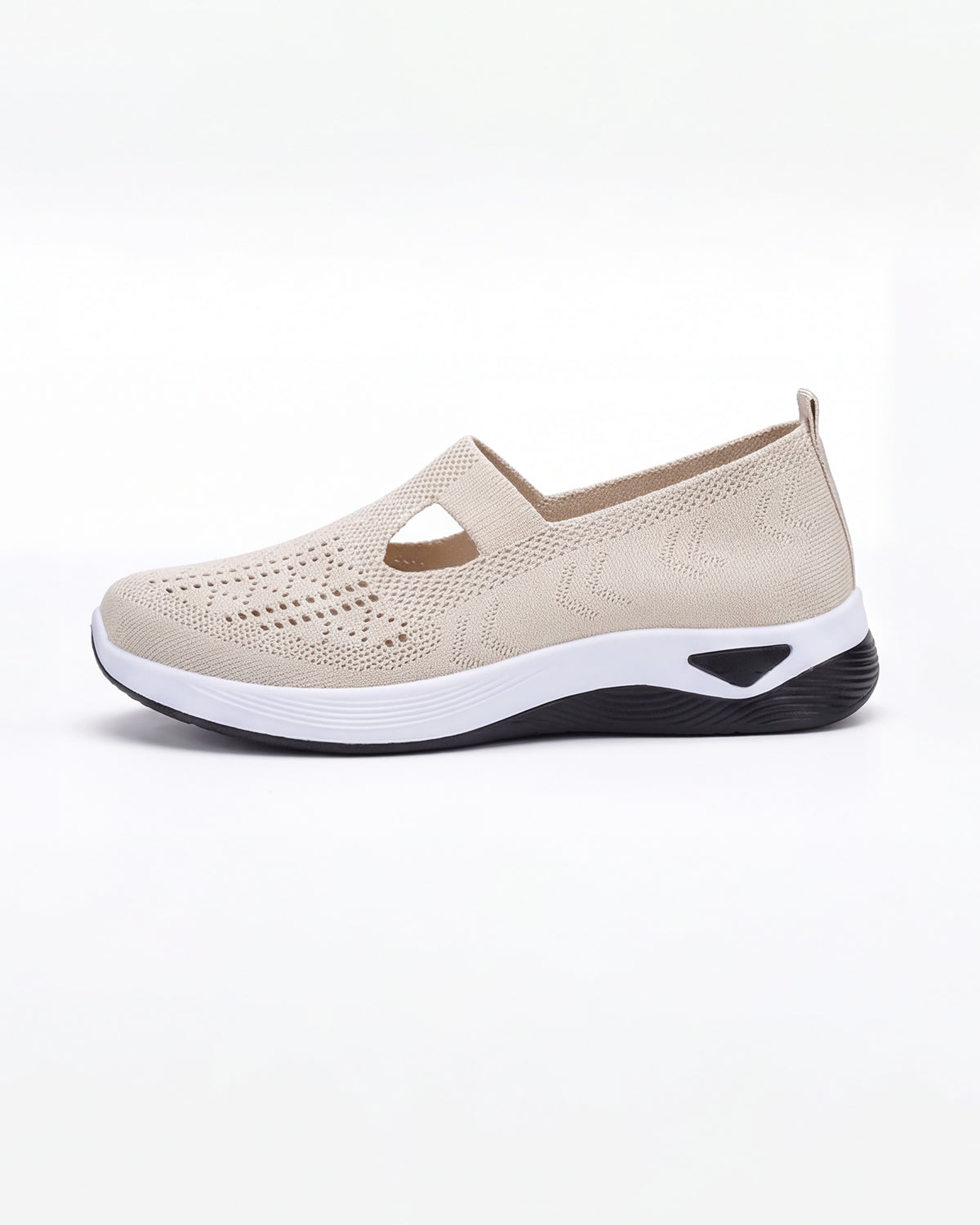 Women’s Knit Slip-On Casual Sneakers with Cutouts