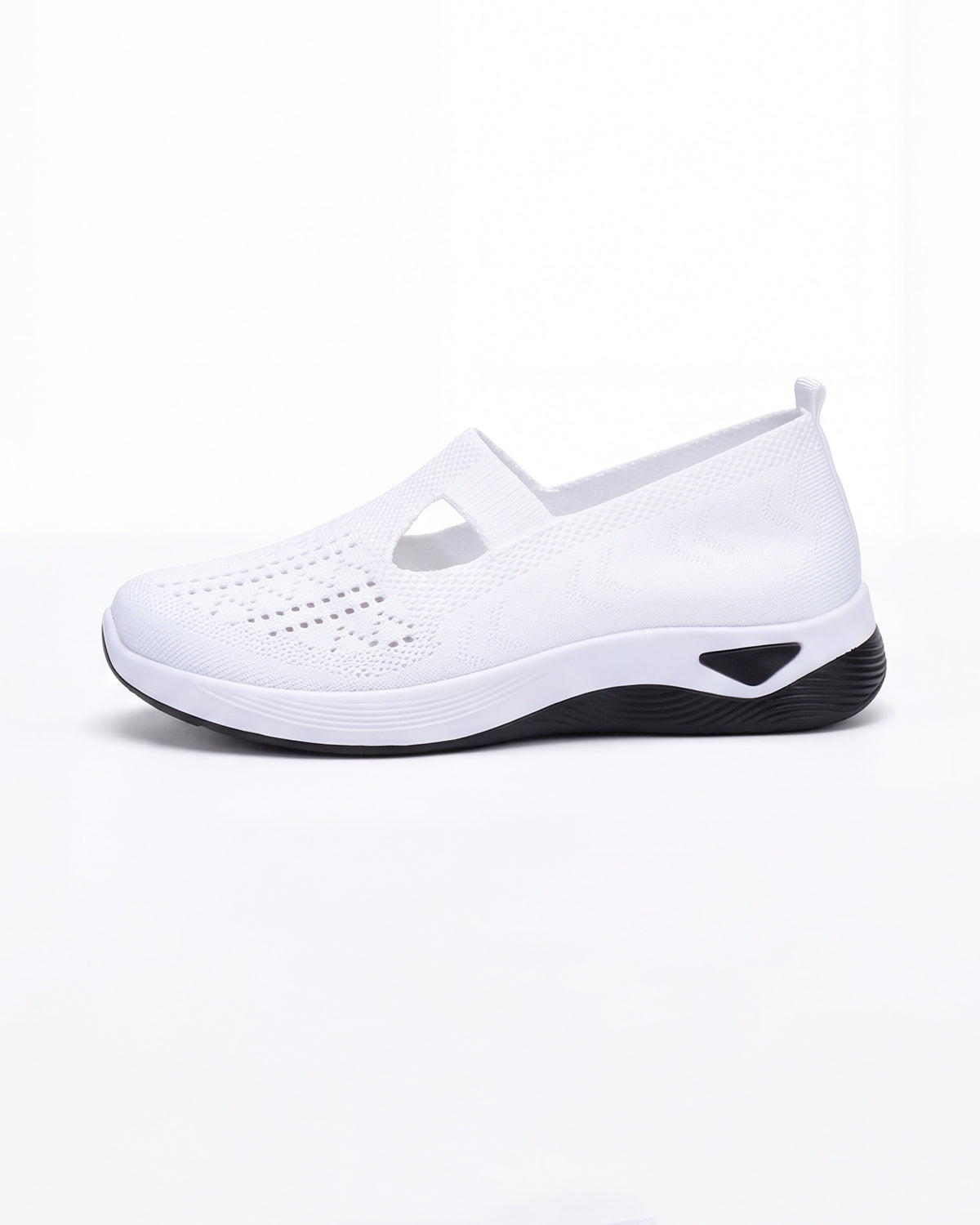 Women’s Knit Slip-On Casual Sneakers with Cutouts