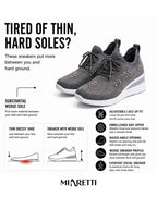 Women’s Embellished Knit Lace-Up Wedge Sneakers