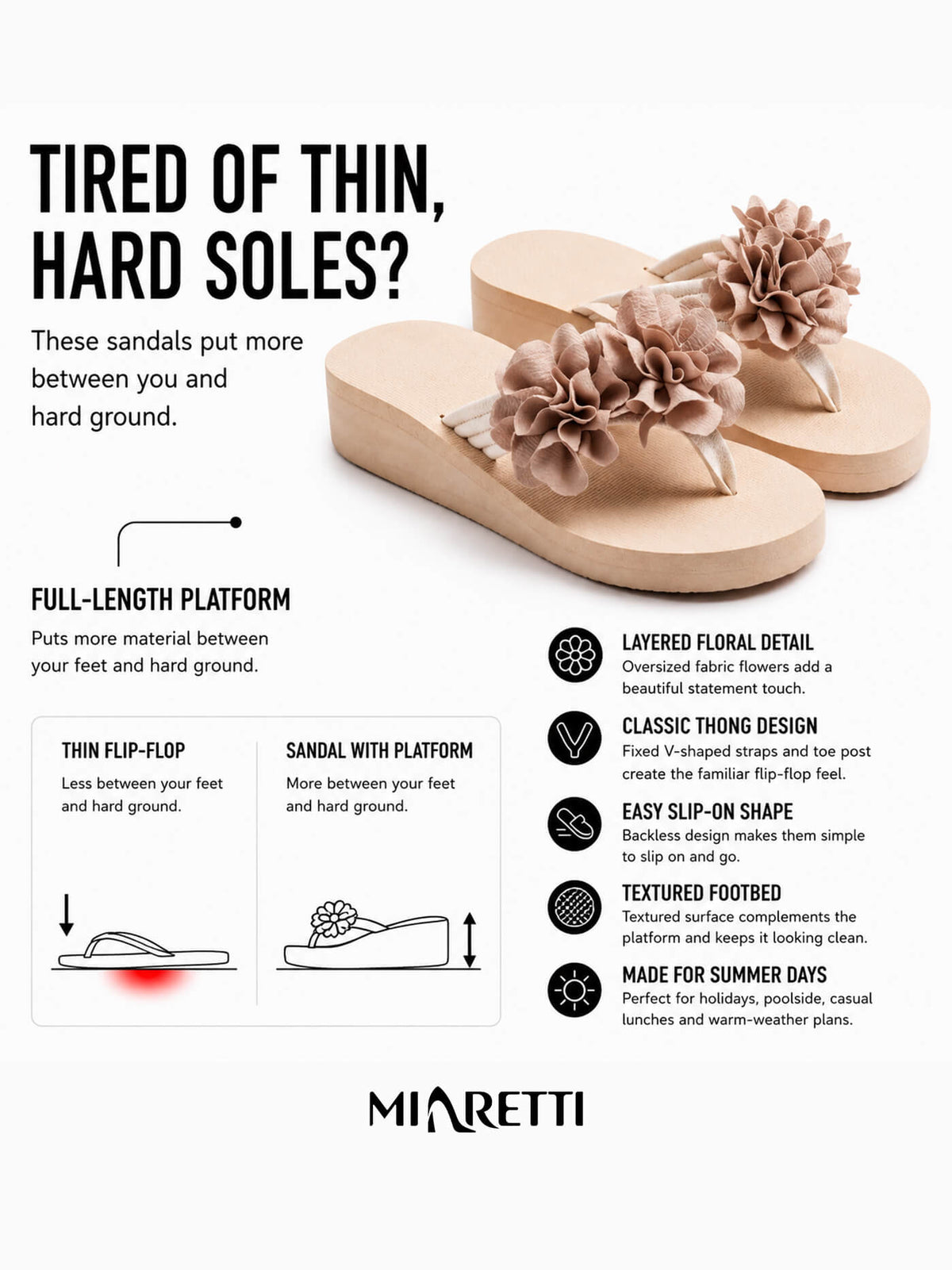 Women’s Floral-Detail Platform Slide Sandals