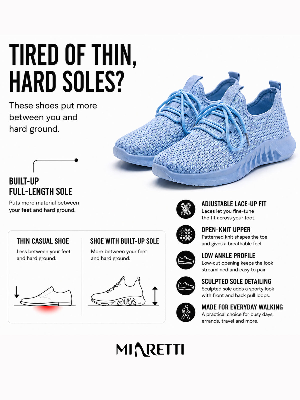 Women’s Knit Lace-Up Everyday Walking Shoes