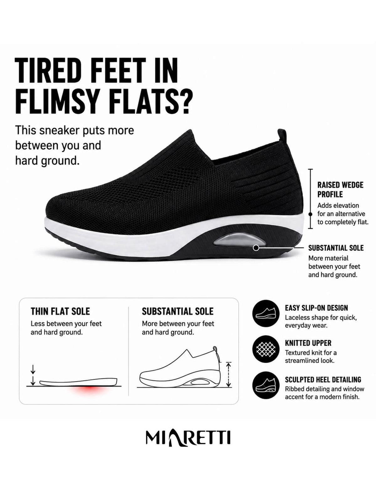 Women’s Knit Slip-On Wedge Platform Sneakers