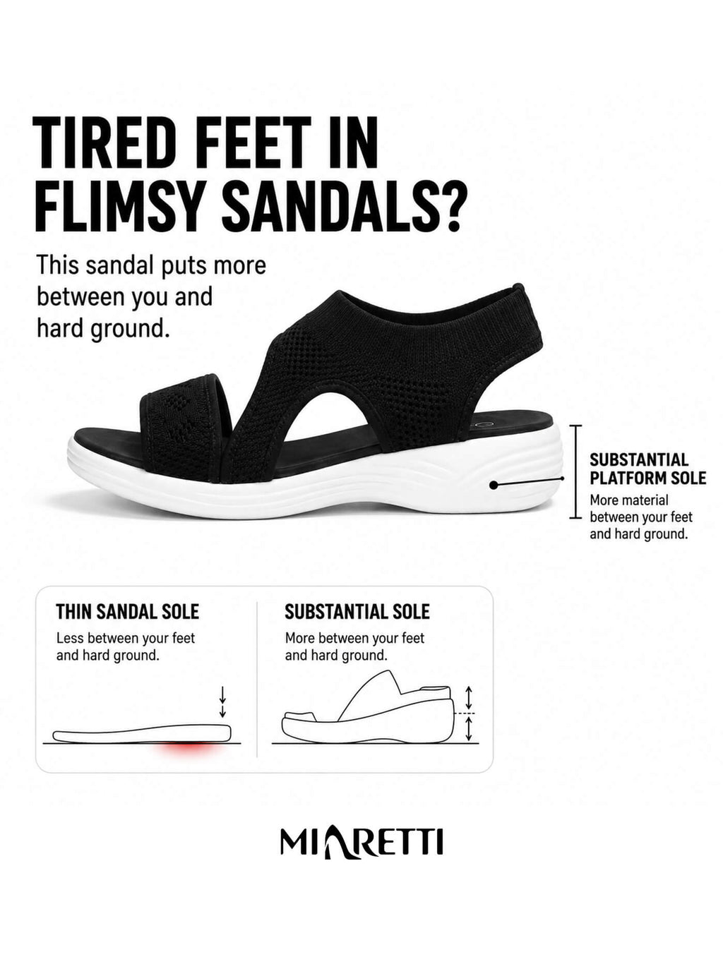 Women’s Knitted Slip-On Sport Platform Sandals
